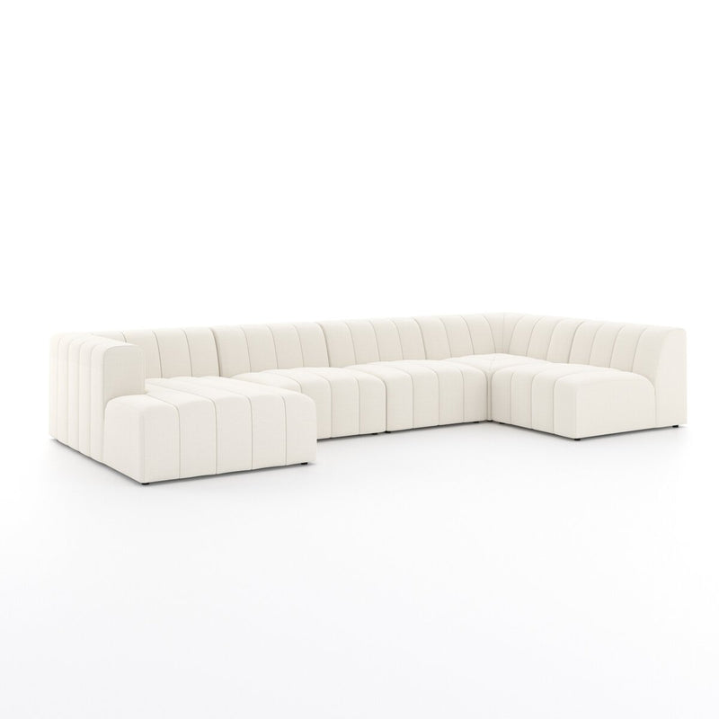 Langham Channeled 5-Piece Sectional - Fayette Cloud