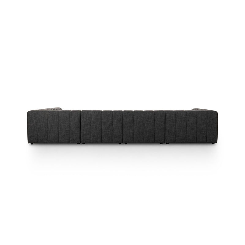 Langham Channeled 5-Piece Sectional - Saxon Charcoal