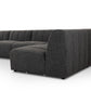 Langham Channeled 5-Piece Sectional - Saxon Charcoal