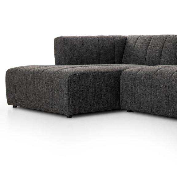 Langham Channeled 5-Piece Sectional - Saxon Charcoal