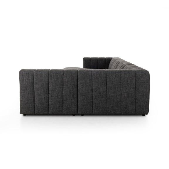Langham Channeled 5-Piece Sectional - Saxon Charcoal