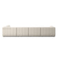 Langham Channeled 5-Piece Sectional - Crypton Nomad Snow