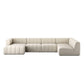 Langham Channeled 5-Piece Sectional - Crypton Nomad Snow
