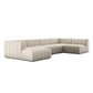 Langham Channeled 5-Piece Sectional - Crypton Nomad Snow