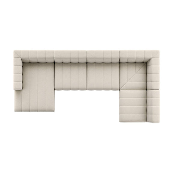 Langham Channeled 5-Piece Sectional - Crypton Nomad Snow