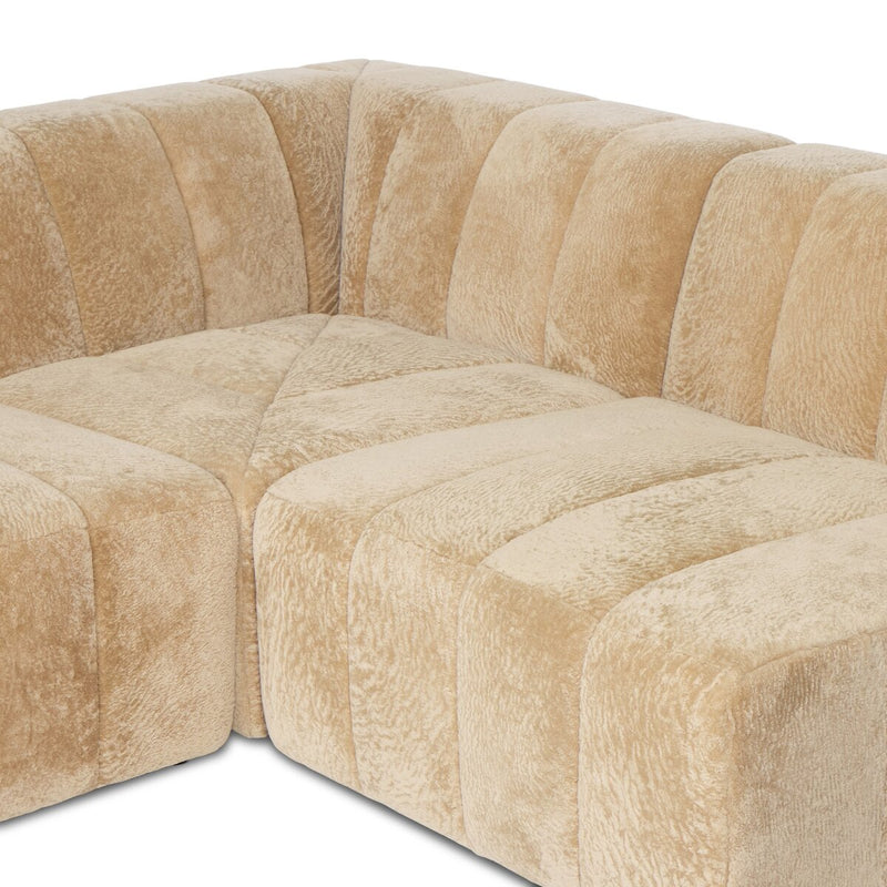 Langham Channeled 5-Piece Sectional - Ravello Camel