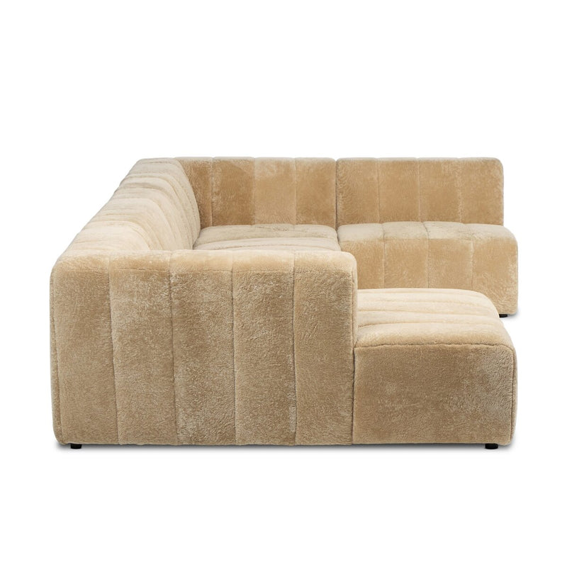 Langham Channeled 5-Piece Sectional - Ravello Camel