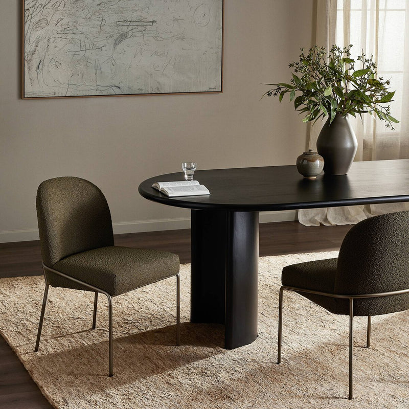 Astrud Dining Chair - Fiqa Boucle Olive