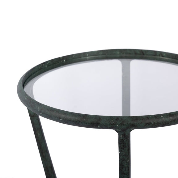 Creighton End Table - Green Verdigris