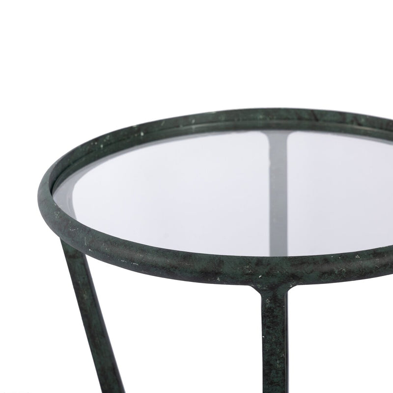 Creighton End Table - Green Verdigris
