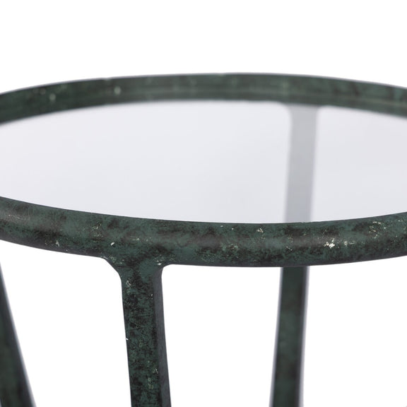 Creighton End Table - Green Verdigris
