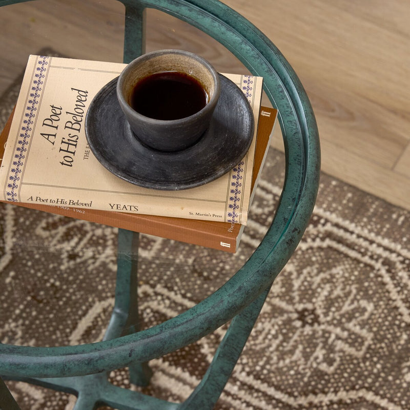 Creighton End Table - Green Verdigris