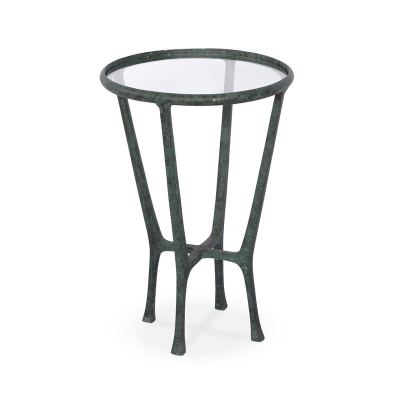 Creighton End Table - Green Verdigris