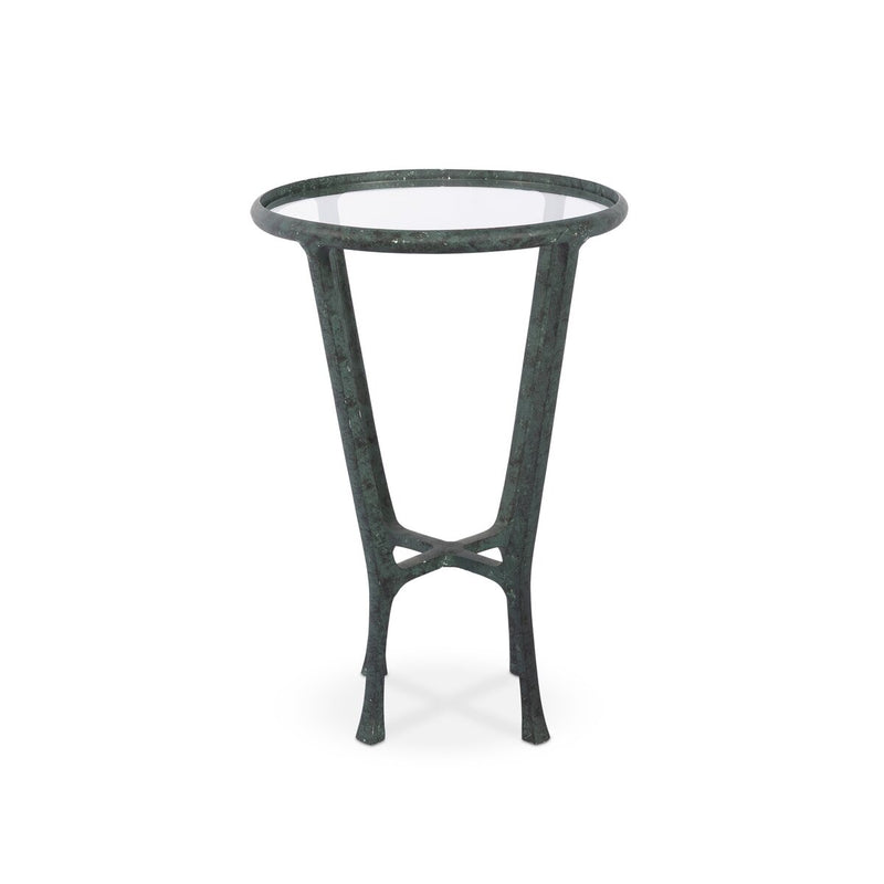 Creighton End Table - Green Verdigris