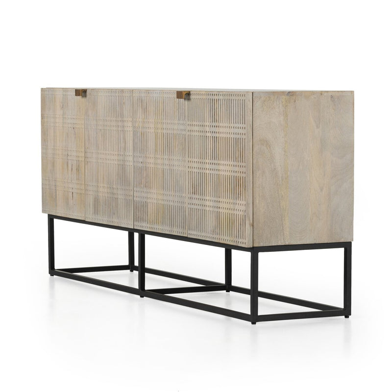 Kelby Sideboard - Light Wash Carved Mango