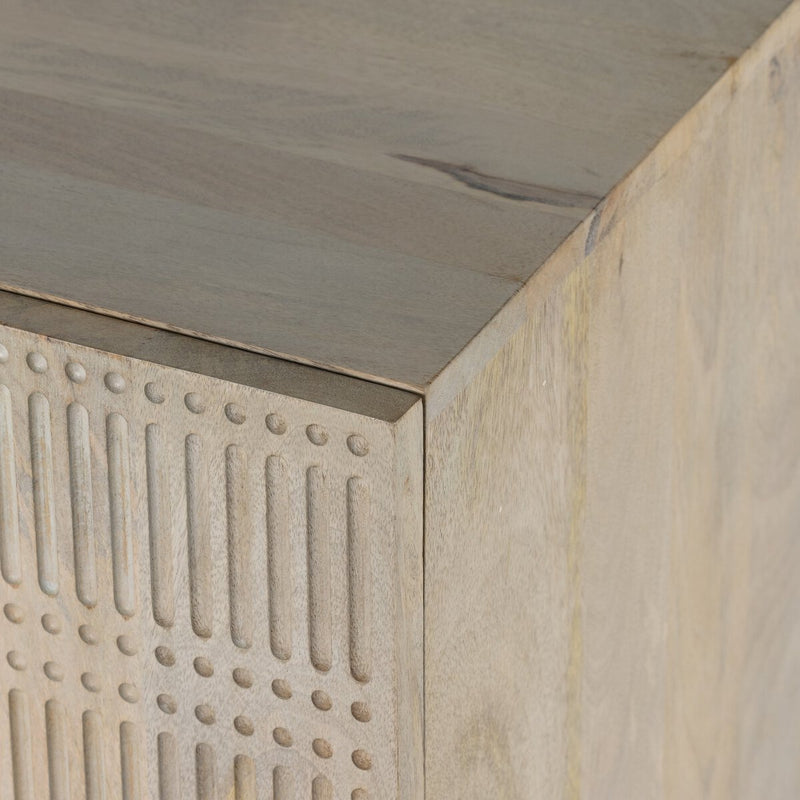 Kelby Sideboard - Light Wash Carved Mango