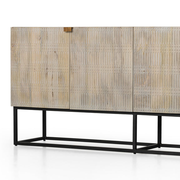 Kelby Sideboard - Light Wash Carved Mango