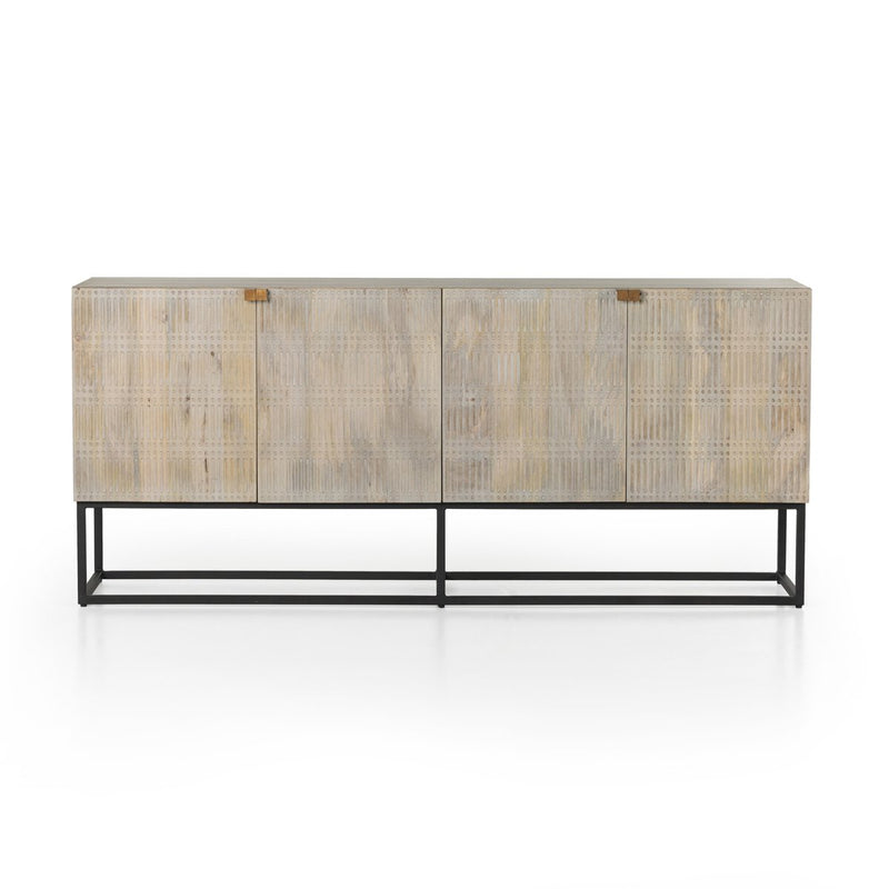 Kelby Sideboard - Light Wash Carved Mango