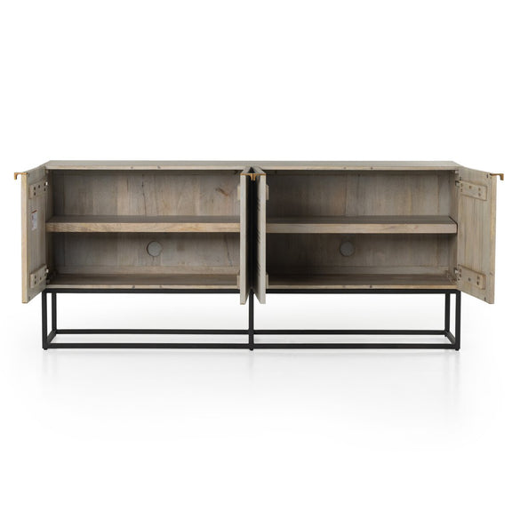 Kelby Sideboard - Light Wash Carved Mango