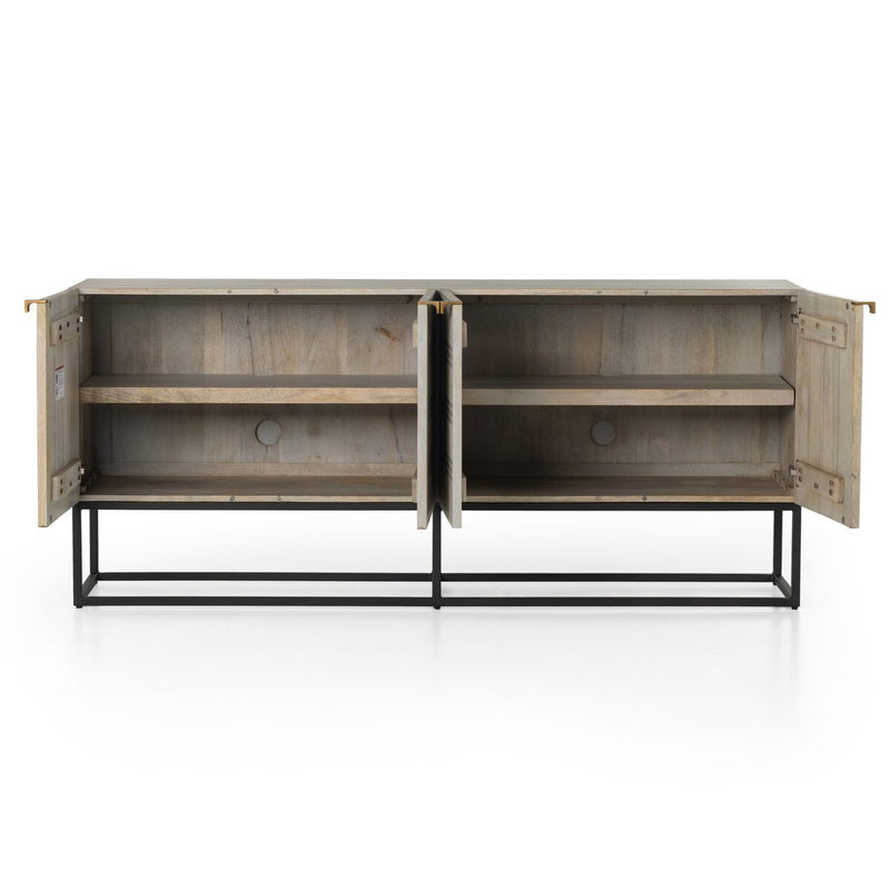 Kelby Sideboard - Light Wash Carved Mango