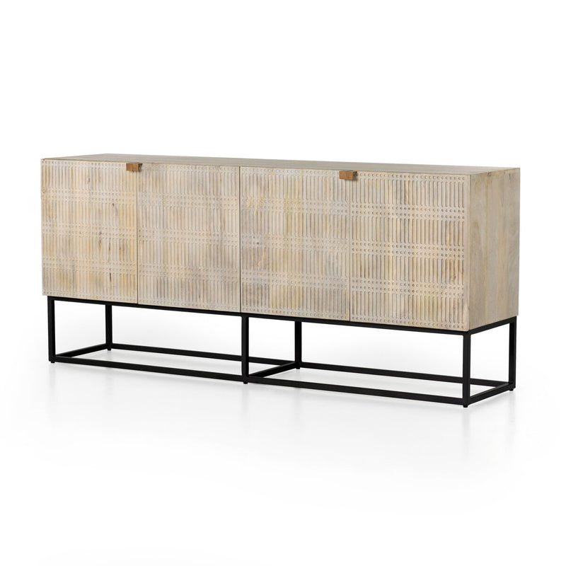 Kelby Sideboard - Light Wash Carved Mango