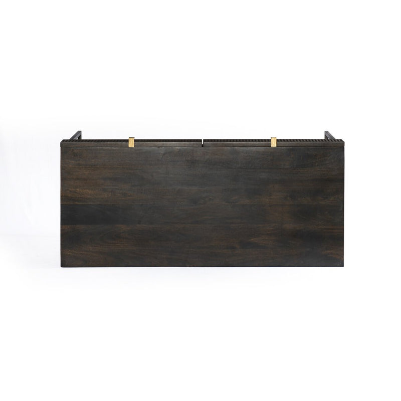 Kelby Writing Desk - Carved Vintage Brown