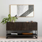 Kelby Small Media Console - Carved Vintage Brown