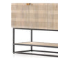 Kelby Small Media Console - Light Wash Carved