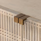 Kelby Small Media Console - Light Wash Carved