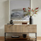 Kelby Small Media Console - Light Wash Carved