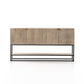Kelby Small Media Console - Light Wash Carved