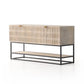 Kelby Small Media Console - Light Wash Carved