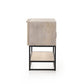 Kelby Small Media Console - Light Wash Carved