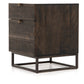 Kelby Filing Cabinet - Carved Vintage Brown