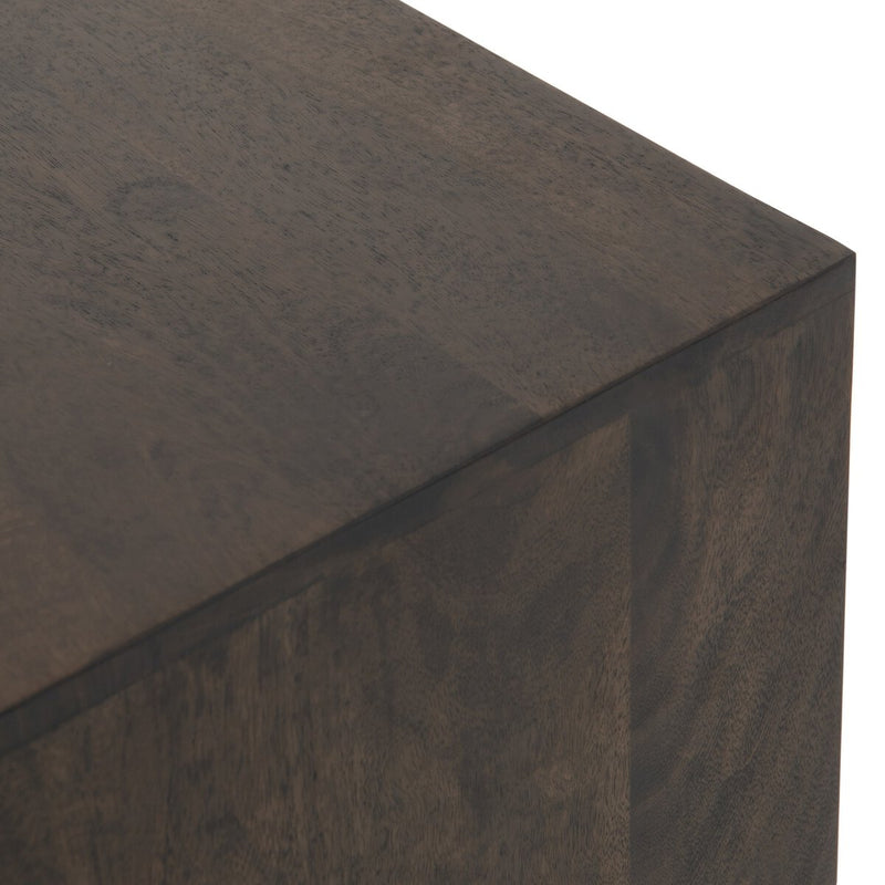 Kelby Filing Cabinet - Carved Vintage Brown