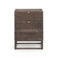Kelby Filing Cabinet - Carved Vintage Brown