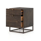 Kelby Filing Cabinet - Carved Vintage Brown
