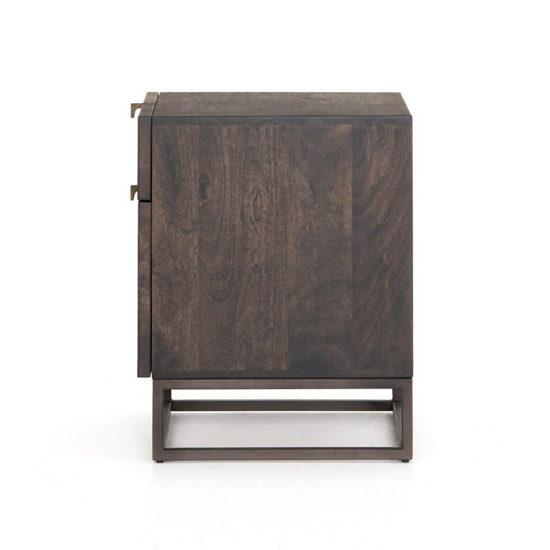 Kelby Filing Cabinet - Carved Vintage Brown