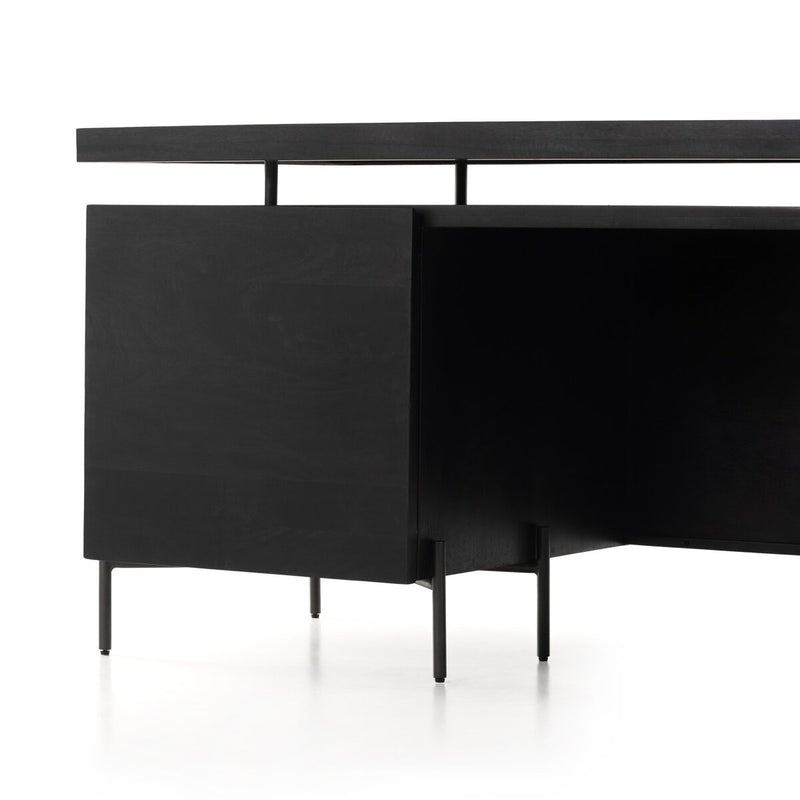 Raffael Desk - Carved Black Wash