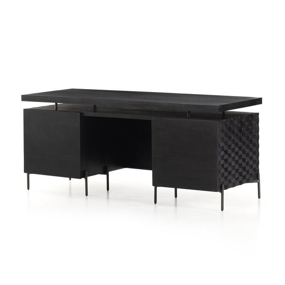 Raffael Desk - Carved Black Wash