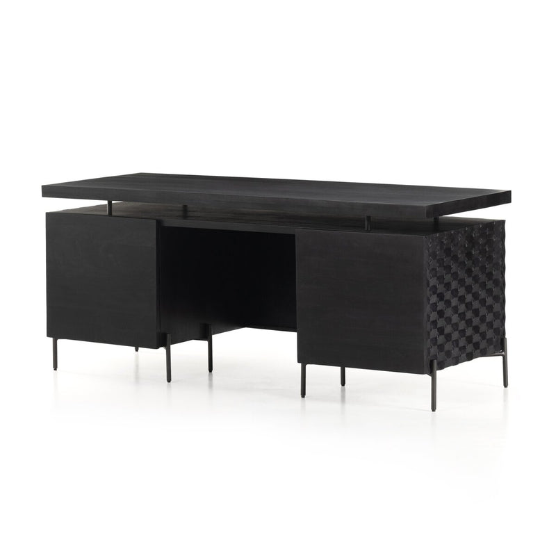 Raffael Desk - Carved Black Wash