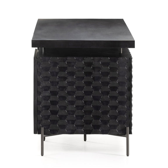 Raffael Desk - Carved Black Wash
