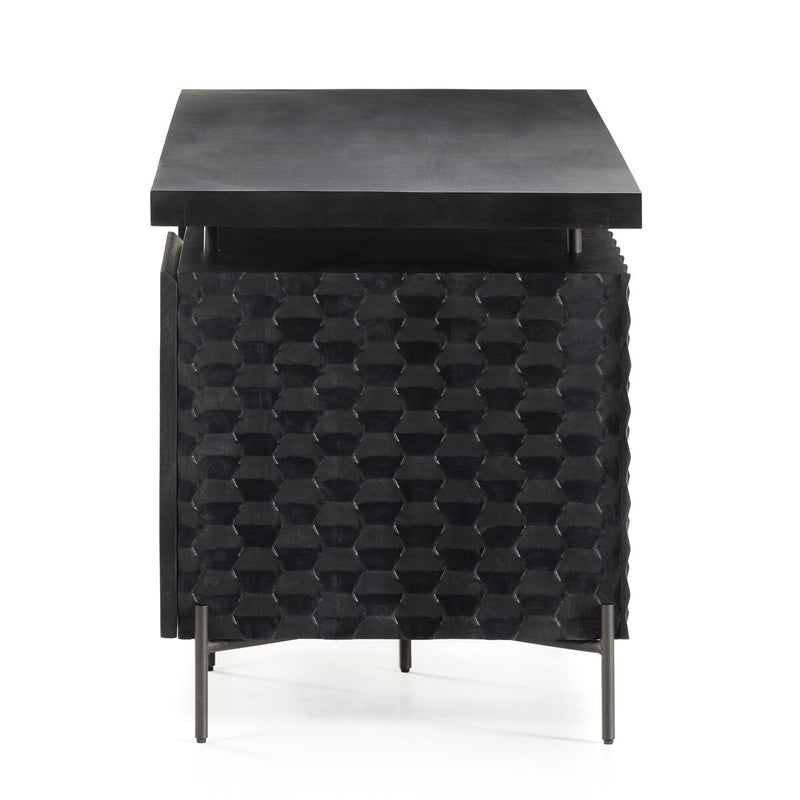 Raffael Desk - Carved Black Wash