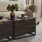 Kelby Storage Bunching Table - Carved Vintage Brown