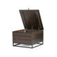 Kelby Storage Bunching Table - Carved Vintage Brown