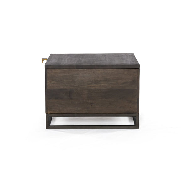 Kelby Storage Bunching Table - Carved Vintage Brown