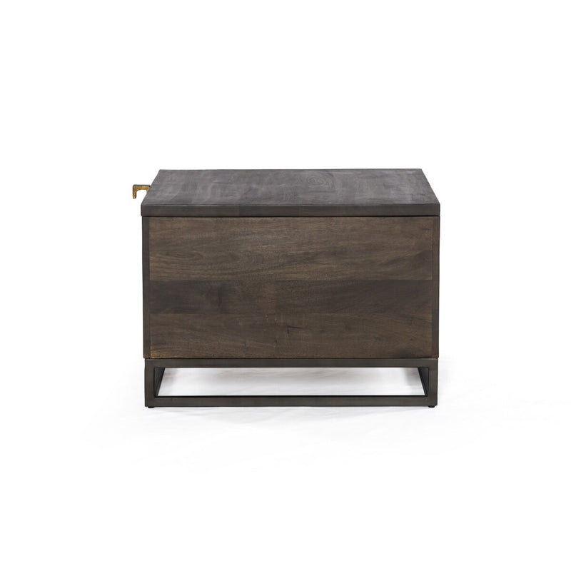 Kelby Storage Bunching Table - Carved Vintage Brown