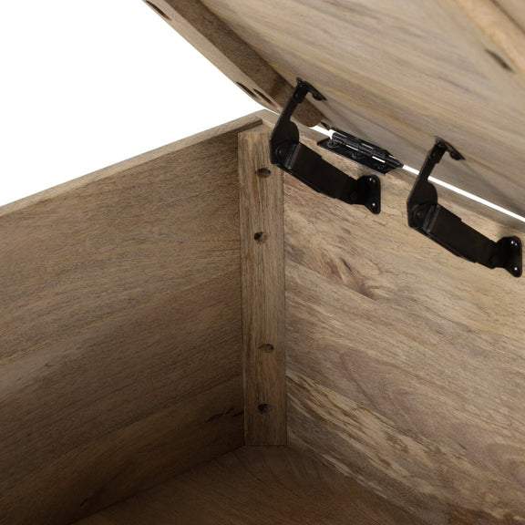 Kelby Storage Bunching Table - Light Wash Carved