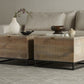 Kelby Storage Bunching Table - Light Wash Carved