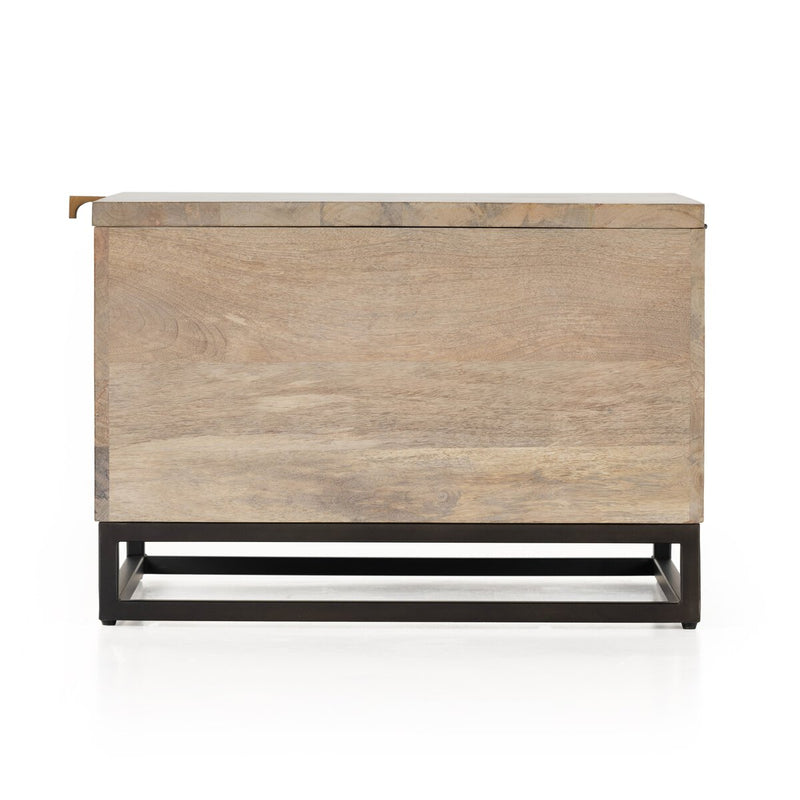 Kelby Storage Bunching Table - Light Wash Carved